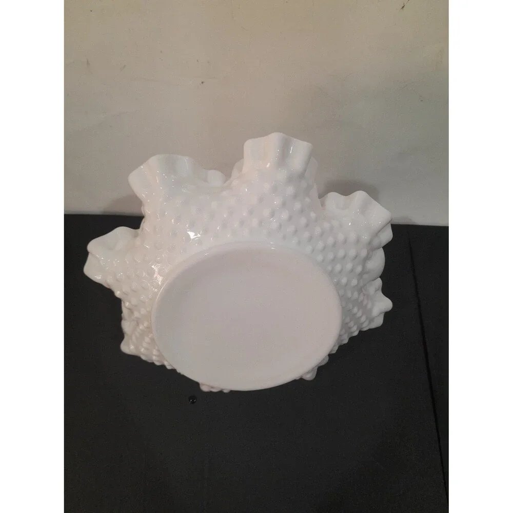 Fenton Hobnail Basket 8 inch diameter